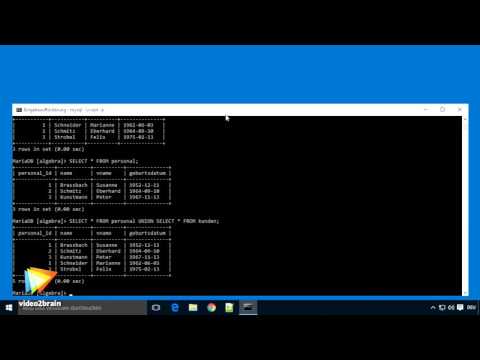 MariaDB – Grundlagen Tutorial: Datensätze aus verschiedenen Tabellen verbinden |video2brain.com