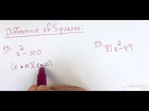 Factoring Using Difference