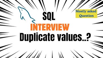 SQL Interview: Learn how to find duplicates in table #sql #sqlinterview 