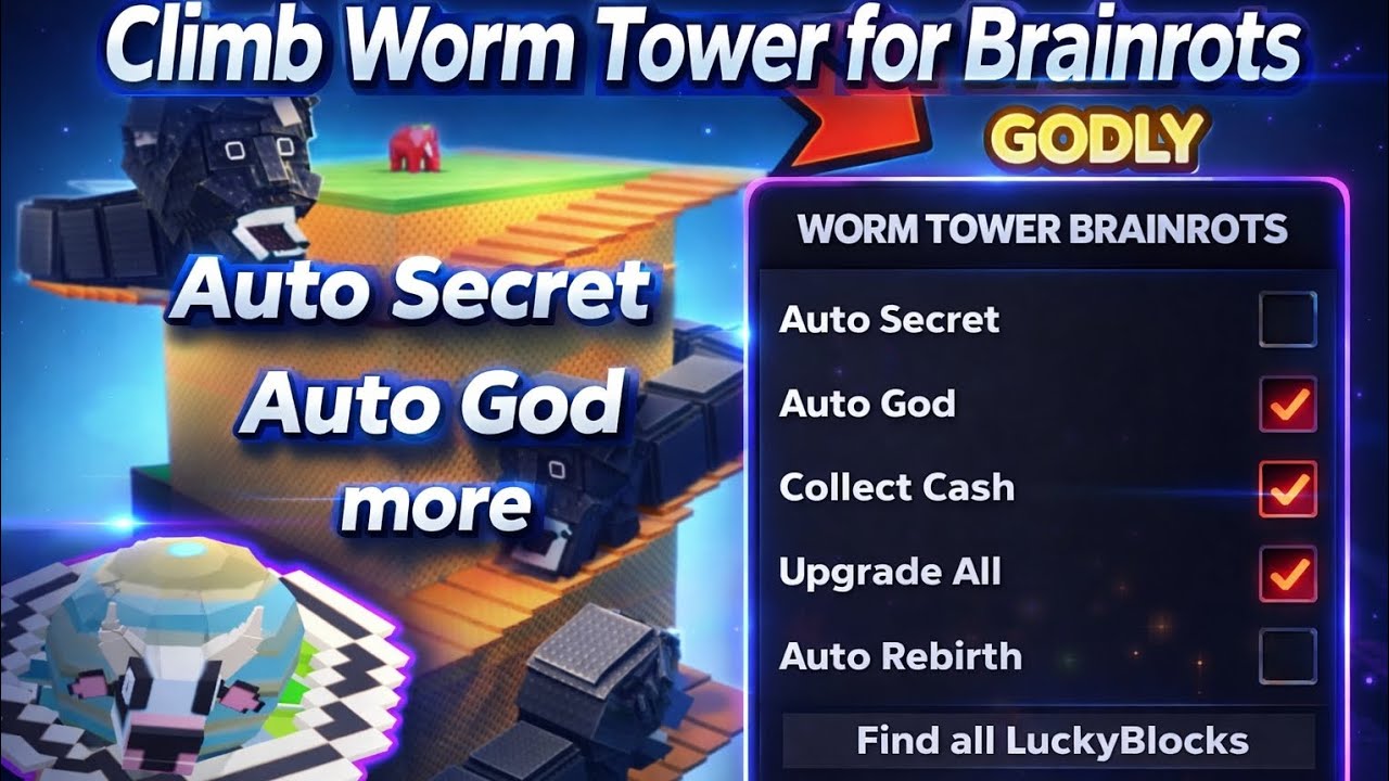 Pastebin Worm Script 🧗 Climb Worm Tower for Brainrots Script - Auto Secret, Godly - pastebin ...