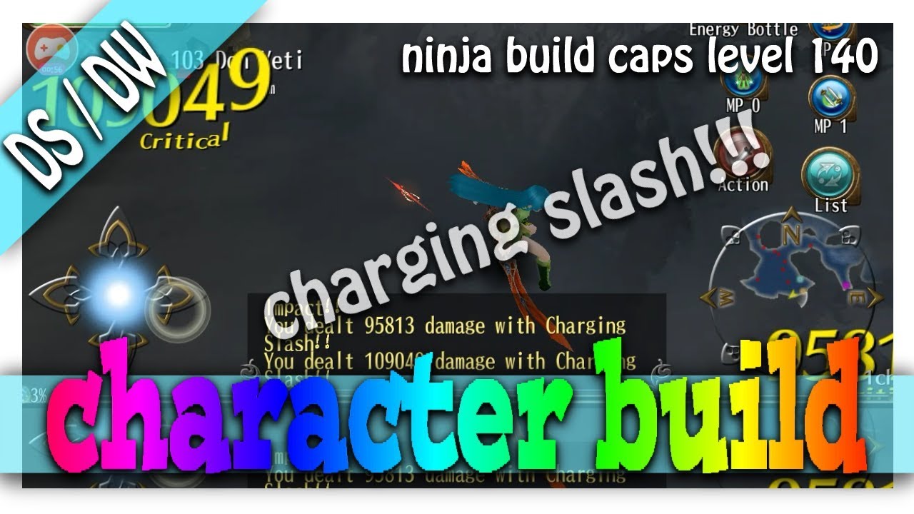 Dual Sword NINJA CHARGING SLASH!!! build lvl 140 - Toram Online
