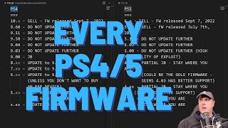 Jailbreak Advise for EVERY PS4 or PS5 Firmware