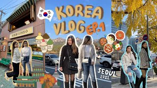 Korea vlog 🇰🇷 : EP.1 กิน เที่ยวใน Seoul, ที่พักเมียงดง, T-way Airline, ใบไม้เปลี่ยนสี | IMIINA