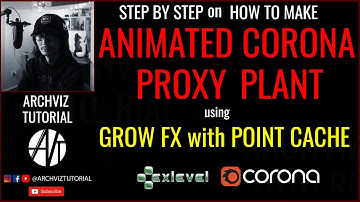 How to create an Animated CORONA Proxy Plant (using Grow FX preset plant with Point Cache)