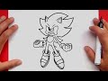 Drawing Super SONIC in Different Way | How to draw SUPER SONIC in the Friday Night Funkin style