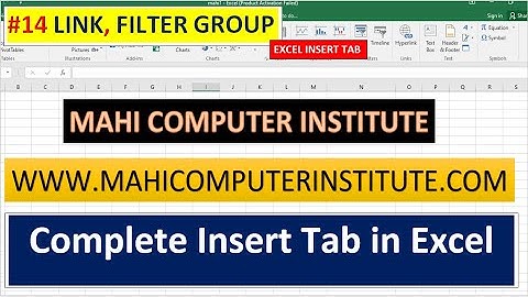 Sparkline | filter | Insert tab in excel | links | Adca online free course | free computer course