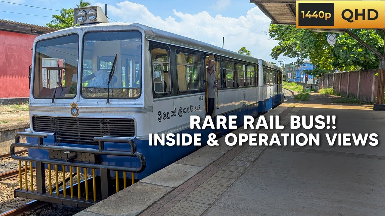 Awesome Rail Bus test run in Sri Lanka | Lots of inside & driving views!