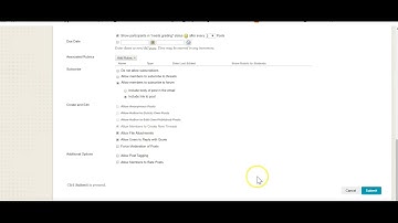Creating Discussion Forums