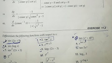Differentiation Exercise 11.2(Lec-1)