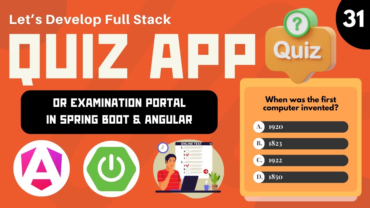 Start Test Page & Show Questions API to User | Quiz App or Exam Portal | Spring Boot & Angular | #31