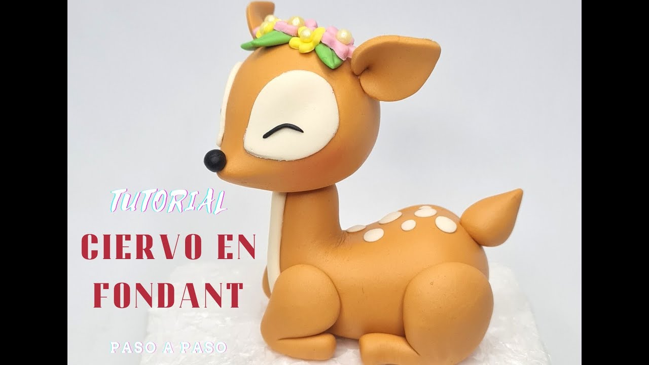 Cómo Hacer un Ciervo en Fondant// Bambi en Fondant// Animales del Bosque en Fondant