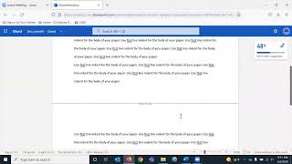 Adding page numbers using online Office 365 - Word