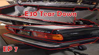 BMW E30 Tear Down EP7 | Miscellaneous Parts Left Part 2 (Rear Bumper, Trunk Carpet, Trunk)