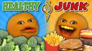 Annoying Orange - Healthy vs Junk Food Challenge