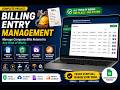 Billing Entry Management System using Google Apps Script & Google Sheets
