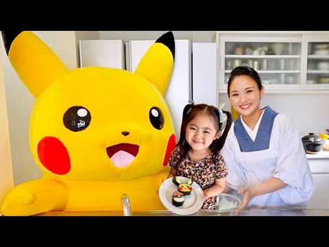 PIKACHU Came to Kimono Mom’s Kitchen! Pokémon Sushi Roll | Japanese Home Cooking