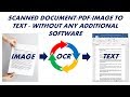 How to Convert Scanned Image to Editable Text without using any software