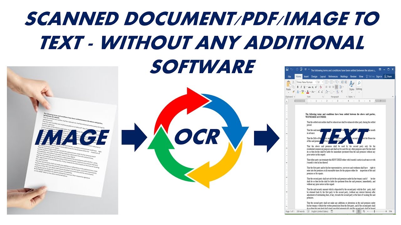 New How to Convert Scanned Image to Editable Text without using any software