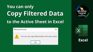 You can only copy filtered data to the active sheet in Excel