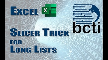 Microsoft Excel - Slicer Trick for Long Lists
