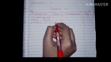 #Commerce #SM SHUKLA  BRANCH ACCOUNT B.COM PART-1 SOLUTION OF SM SHUKLA