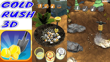 Gold Rush 3D! Gameplay Level 1-10 Walkthrough (iOS-Android)