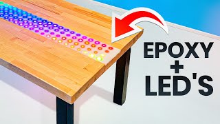 Rainbows, LEDs, And Epoxy ... But It's A Coffee Table!