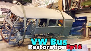 VW Bus Restoration - Episode 16 - Rotisserie Time! | MicBergsma