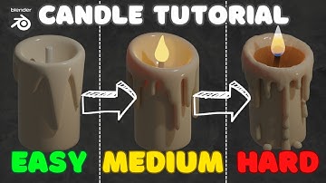 Blender Beginner Tutorial: Create a Candle [3 Difficulty Levels]