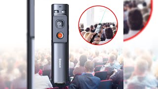 Baseus Wireless Laser Presenter Rechargeable Green Pointer - WKCD010013 - Gray - BALP03GY