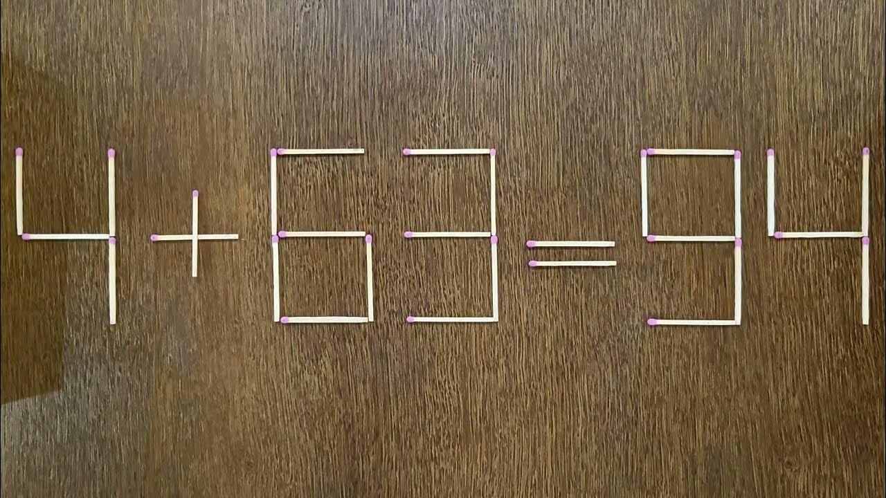 Математична головоломка. Перемістити 2 сірники щоб наша рівність була ...