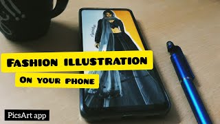 💖💖💖💖Easy digital lehenga fashion illustration on Android phone 📲 using #picsart app screenshot 3