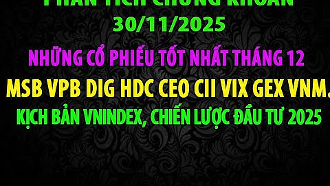 Chứng Khoán Cuối Tuần, Những Cổ Phiếu Tốt Nhất Tháng 12 CII DIG CEO MSB VPB SHB VNM VIX GEX HHV HDC