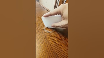 Cleaning Soup on a Wooden Table: Magic Eraser