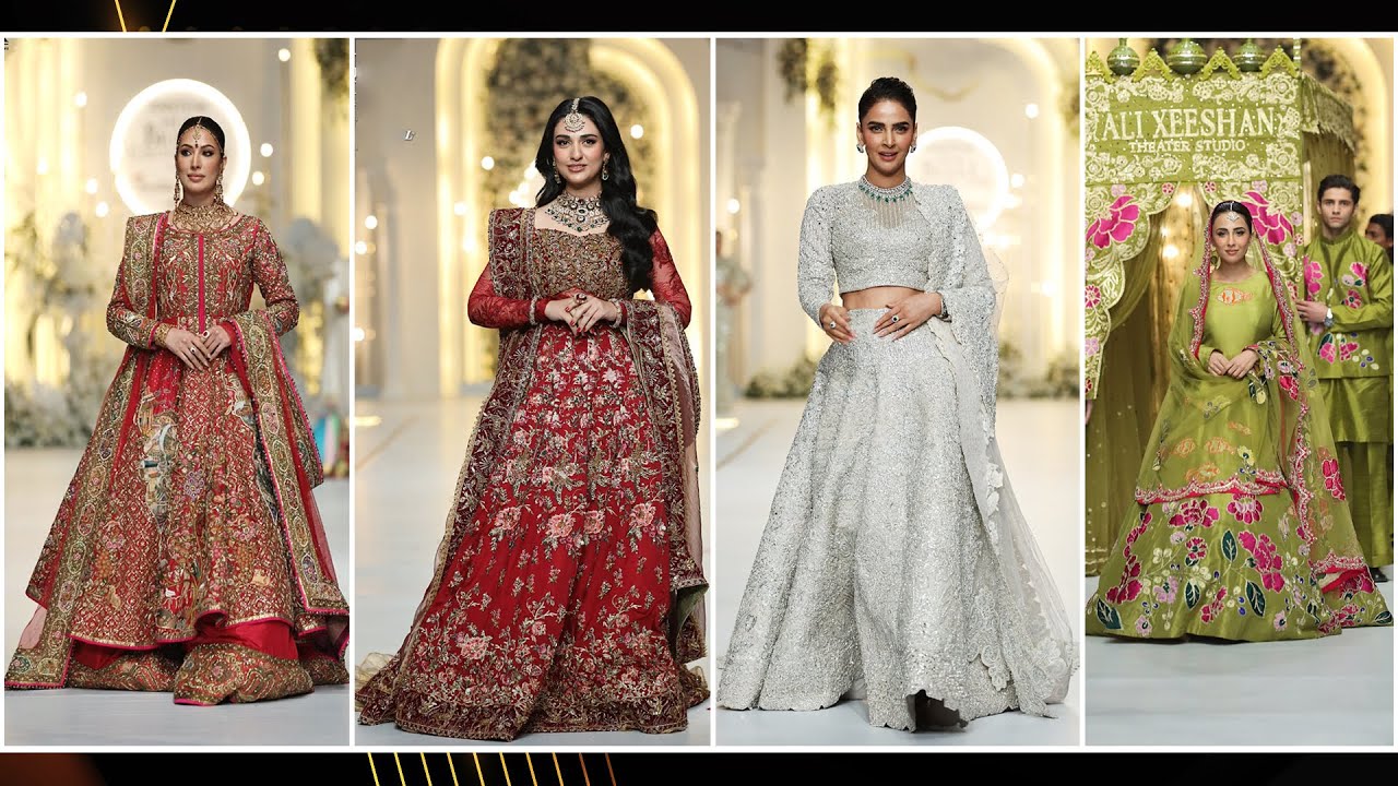 New year 2024 Special Fashion Show | Pakistan Drama Actress Walk at Hum  Bridal Week 2024