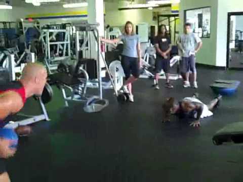 Workout with Falcons Thomas Brown, Coy Wire, Bills' Kawika Mitchell and Gray King