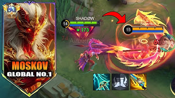 WTF DAMAGE!! BEST 1 HIT BUILD MOSKOV 2025 (recommended build and emblem)- MLBB!!