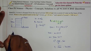 Chapter 12 : SOUND - Class 9 Physics - NCERT Page 174/175 Q:13,14 Question Solutions