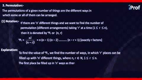 Permutation Concepts | Notations | Corollary | IIT JEE Maths Videos