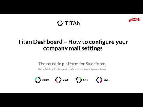 Titan Dashboard – How to configure your company mail settings
