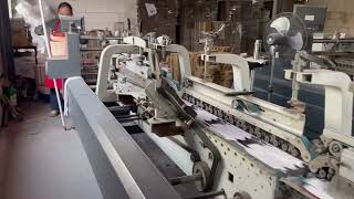 Folder gluer machine runs side pasting job at customer's factory