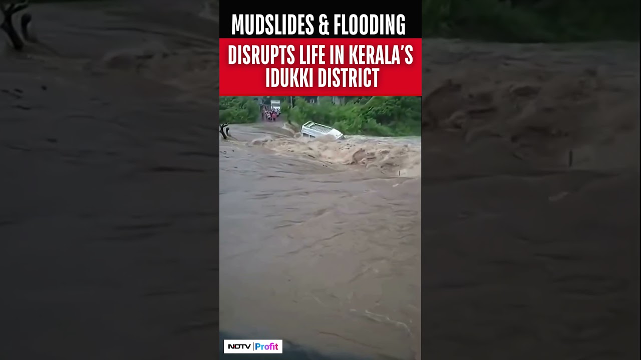 WATCH: Bus Gets Swept Away After Rainfall Triggers Flooding & Mudslides In Kerala's Idukki District