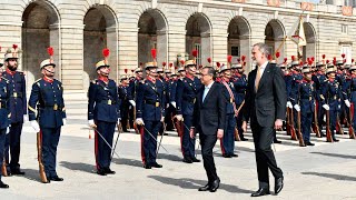 Ceremonia de recibimiento oficial en el Palacio Real de Madrid, al Presidente Gustavo Petro