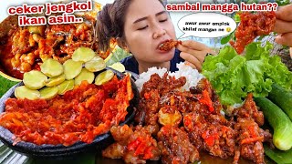 EAT, SALTED FISH JENGKOL CHICKEN FEET, RAW JENGKOL LALAPAN, FOREST MANGO SAMBAL