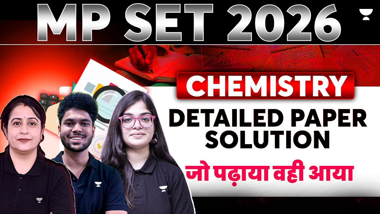 MP SET 2026 Chemistry Paper Solution | MPSET Chemistry Paper Analysis 2026 | MP SET 2026 Exam