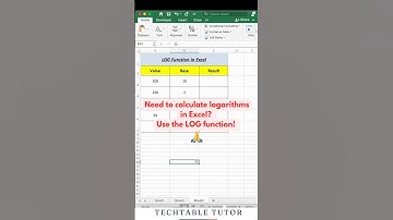 Excel Hack: Simplify Calculations with the LOG Function! #excel #excelshorts