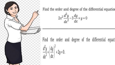 || Find the order and degree of the differential equation in Telugu | diploma || Inter | mathematics