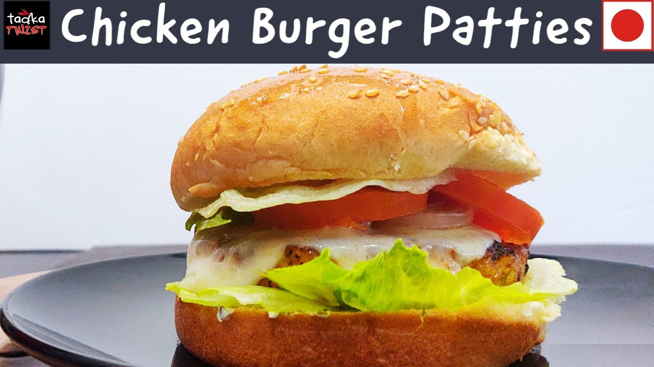 Chicken Burger Recipe | Homemade Chicken Patties & Burger | Kashmiri Tadka Twist