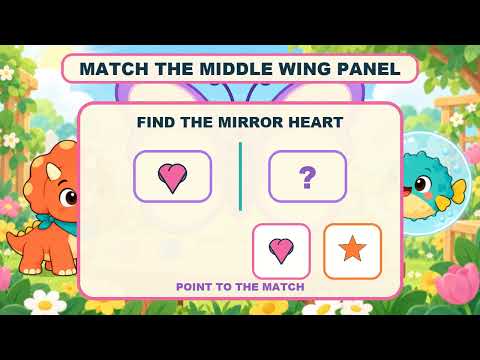 Butterfly Mirror Wing Garden! 🦋 | Learn Symmetry for Kids | PokoPuku!