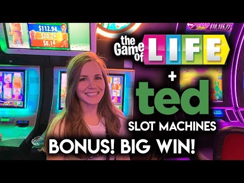 BIG WIN!! Ted Slot Machine! Getting the BONUS right away on Game of Life!